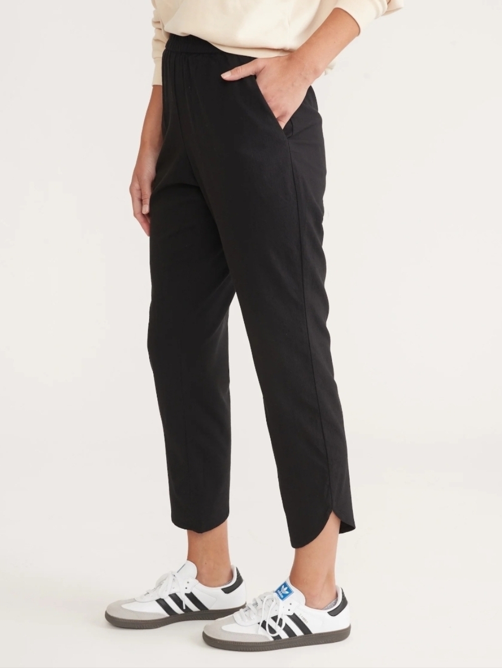 ❤️ MARINE LAYER ALLISON PANTS - HIGH RISE, PULL ON IN BLACK, MEDIUM - Picture 4 of 14